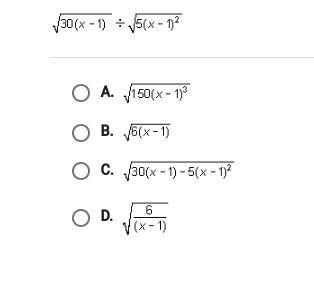 Which choice is equivalent to the quotient shown here for acceptable values of x?-example-1