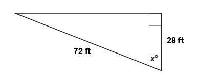 In this triangle, what is the value of x? Enter your answer, rounded to the nearest-example-1