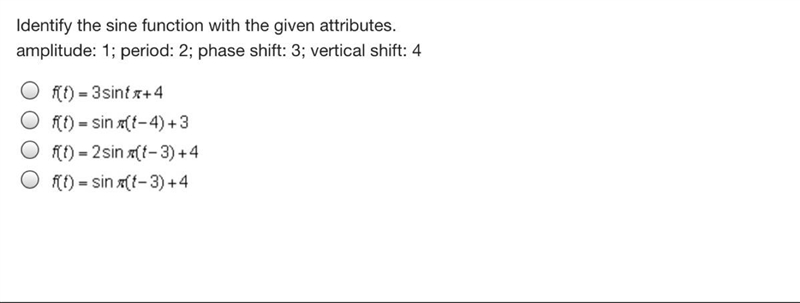 Identify the sine function with the given attributes. amplitude: 1; period: 2; phase-example-1