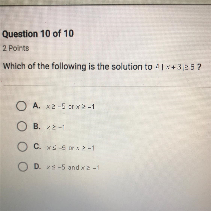 Which of the following is a solution to... Please answer asap-example-1