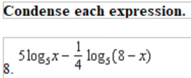 Condense each expression.​-example-1