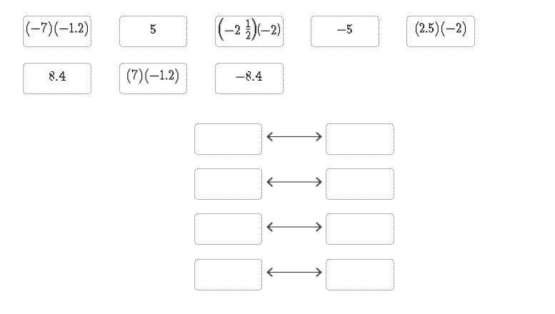 Drag the tiles to the boxes to form correct pairs. Multiply the pairs of numbers and-example-1