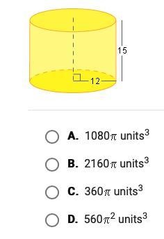 What is the volume of the cylinder below?-example-1