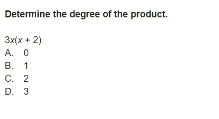 Determine the degree of the product.-example-1