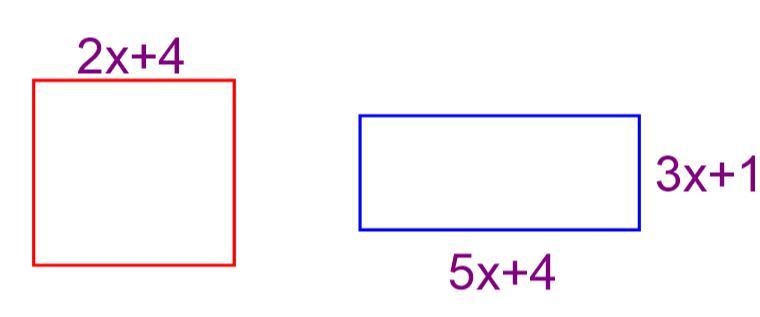 The area of the square and the rectangle below are the same. What is the value of-example-1