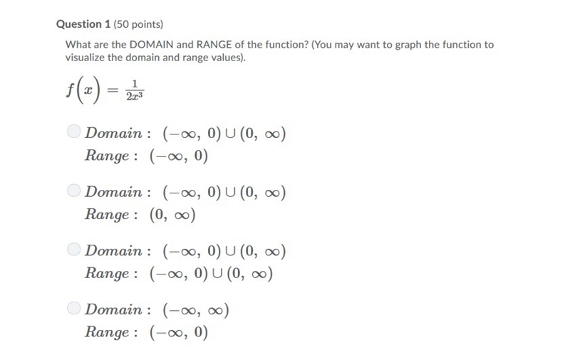 PLEASE HELP ASAP!!! CORRECT ANSWERS ONLY PLEASE!!! What are the DOMAIN and RANGE of-example-1