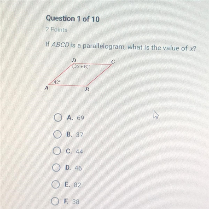 If ANCD is a parallelogram, what is the value of x?-example-1