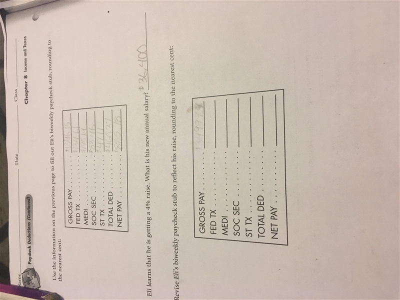 Can anyone help me figure out the calculations for the table in number 2? Pics provided-example-2