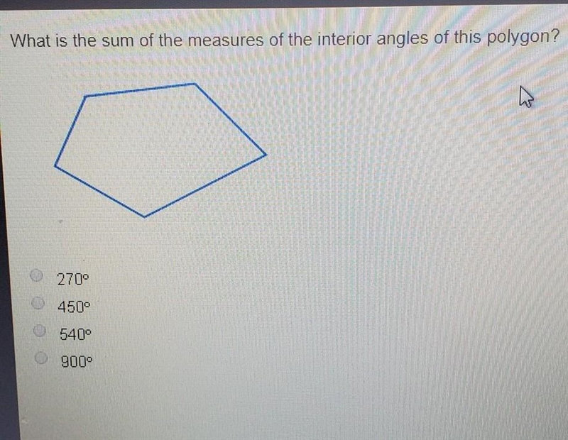 What is the sum of the measures of the interior angles of this polygon?​-example-1