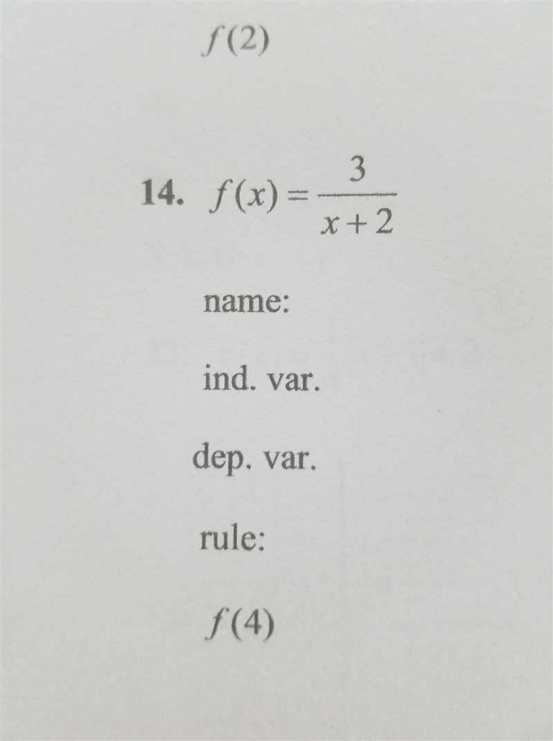 For each function, do the following: a) state the name of the function, b) identify-example-1