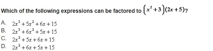 Which of the following expressions can be factored to 2?-example-1