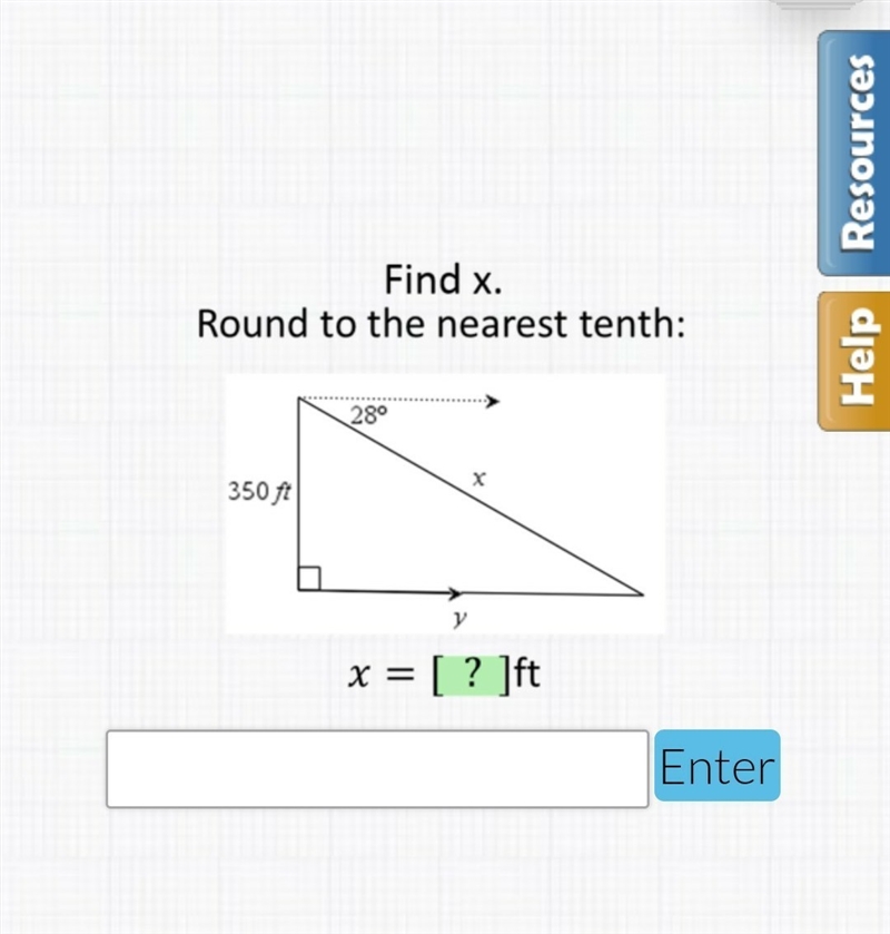 Someone please help! find x round to the nearest tenth! trigonometry!​-example-1