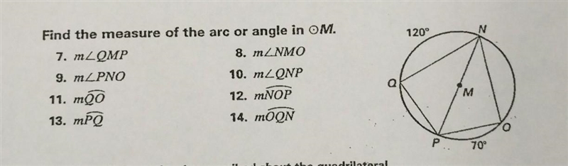 SOMEONE PLEASE HELP!!! 45 POINTS!! Inscribed angles homework sheet for geometry​-example-1