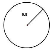 Write the equation of the following circle with the marked radius if it is centered-example-1