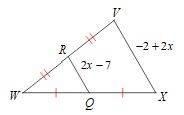 What is the length of QR in the given figure? A) 10 B) 8 C) 6 D) 5-example-1