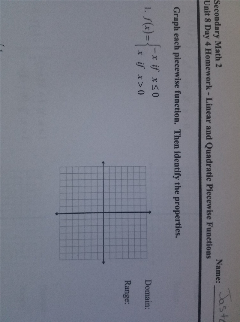 Graph each piecewise function. Then Identify the properties.-example-1