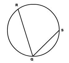 In the figure below, if arc RS measures 100 degrees, what is the measure of angle-example-1