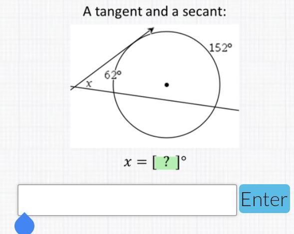 What is x? [A tangent and a decent]-example-1