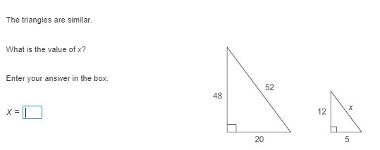 PLEASE ANSWER ITS URGENT! I ALREADY TRIED AND GOT IT WRONG! The triangles are similar-example-1