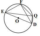 70 POINTS!!!!!!!!!! Given: E, F, Q, D∈k(O),O ∈ ED, m∠DFQ = 10°, measure of arc EF-example-1