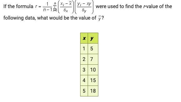 Correlation Coefficients. Image attached for the problem. A. 11 B. 9 C. 3 D. 5-example-1