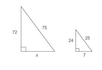 NEED HELP ASAP 70 POINTS The triangles are similar. What is the value of x? Enter-example-1