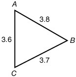 Please help fast In the above triangle, which angle has the largest measure? ∠A ∠B-example-1