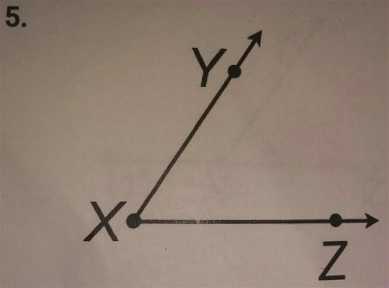 Give all possible names for each angle shown. Calculation Tip: In angle ABC, B is-example-1