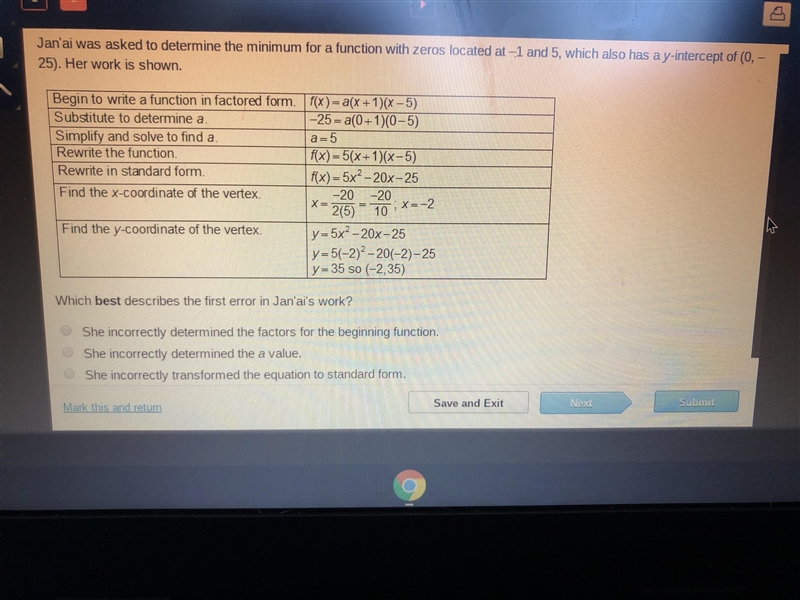 please help asap!!!! algebra !!! 50 points!!!! the last answer is -she incorrectly-example-1