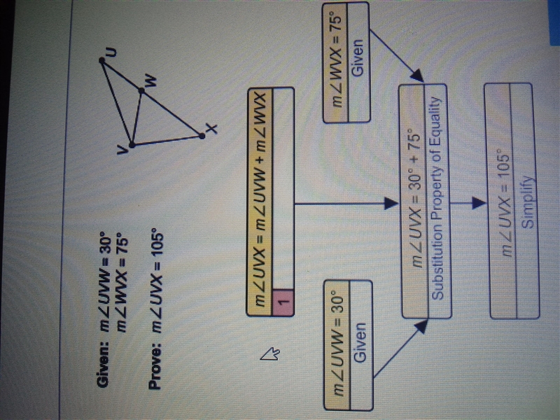 A statement and portions of the flowchart proof are shown. Which reason should appear-example-1