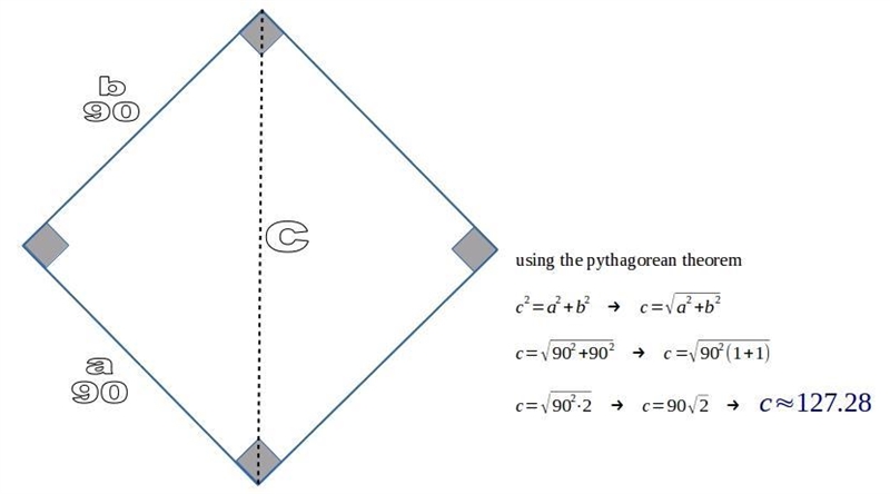 A baseball field is in the shape of a square. The distance between each pair of bases-example-1