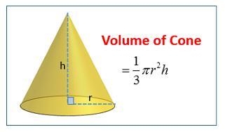 I just need help on shapes. Find the volume of the cone, Read the directions CAREFULLY-example-1