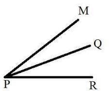 ? MPR is an acute angle and is in the interior of ? MPR . ? QPR must be: straight-example-1