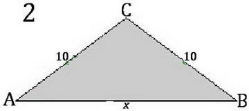 The perimeter of an isosceles triangle is 36. One side is 10. What are the possible-example-2