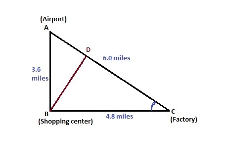 Civil an airport, a factory, and a shopping center are at the vertices of a right-example-1