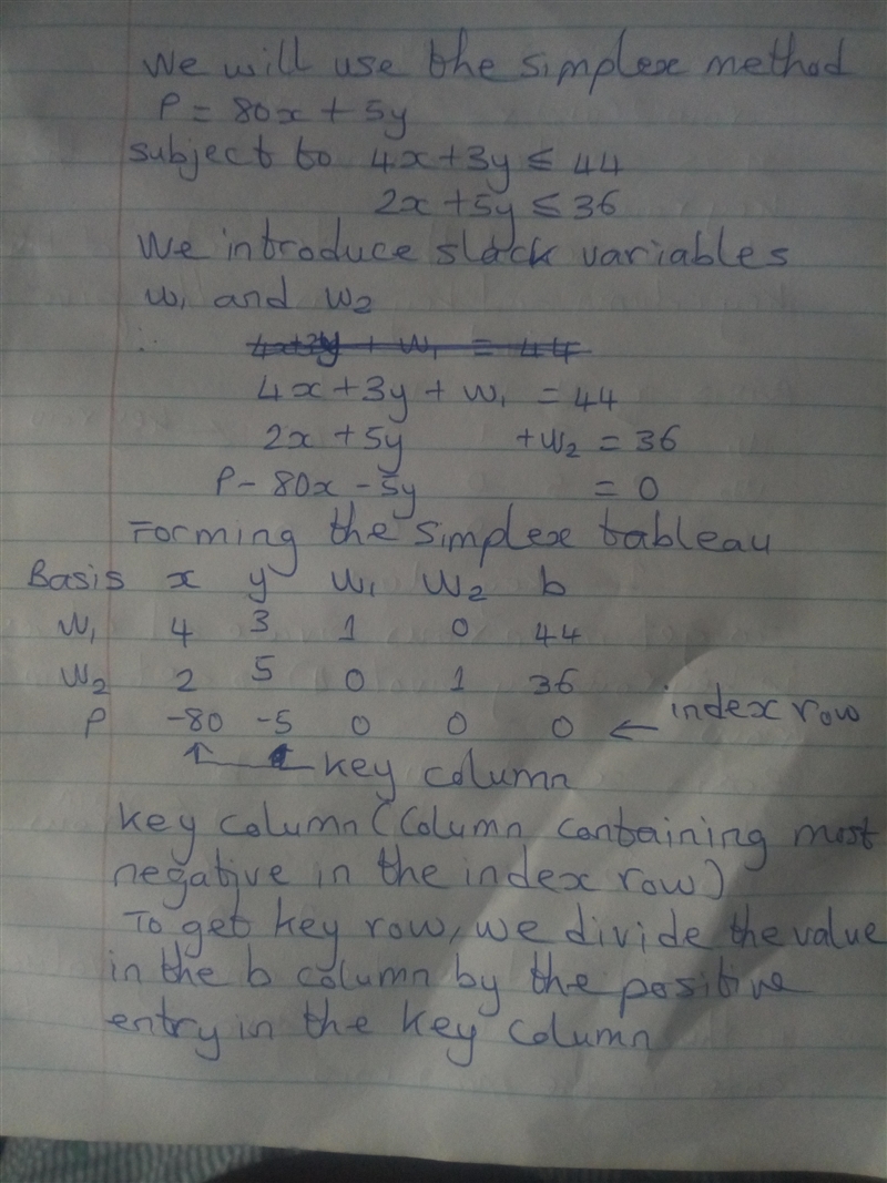 Maximize the objective function P = 80x + 55y for the given constraints. HELP PLEASE-example-1