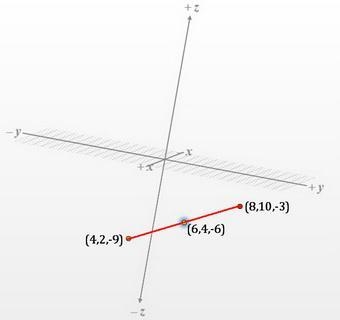 What is the midpoint of the segment whose endpoints are (8, 10, –3) and (4, –2, –9)?-example-1