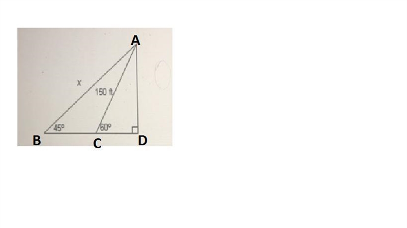 Sameena measures the angle from the ground to the top of a building from two locations-example-1