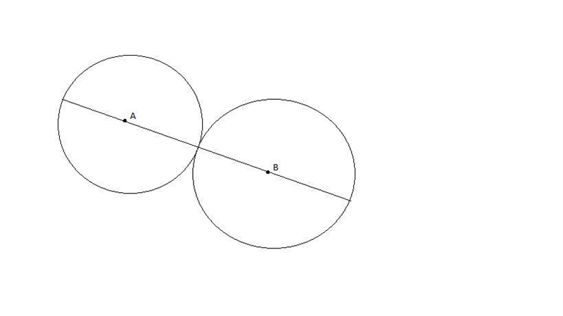 two circles are externally tangent to each other. One circle has a diameter of 62 yards-example-1