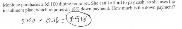 Monique purchases a 5,000 dining room set. she cant afford to pay in cash so she uses-example-1