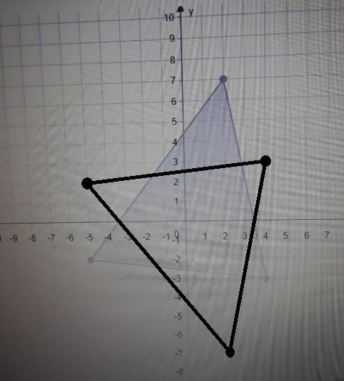 URGENT graph the image of the given triangle after the transformation that has the-example-1