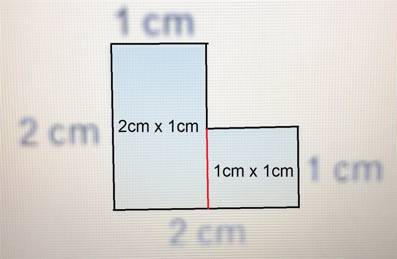 What is the area of the shape ? A) 3 sq cm B) 4 sq cm C) 6 sq cm D) 9 sq cm-example-1