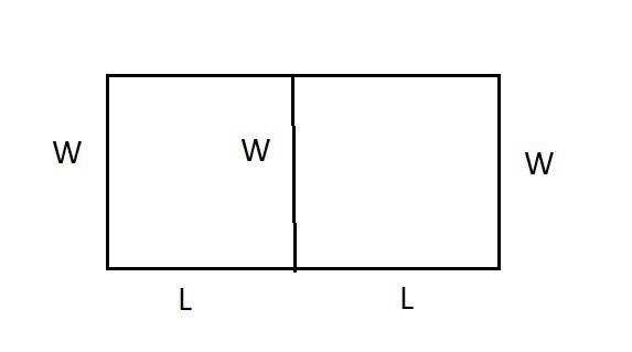 Two equal rectangular lots are enclosed by fencing the perimeter of a rectangular-example-2