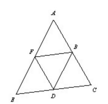 Points B, D, and F are midpoints if the sides of ACE. EC=38 and DF=16. Find AC Please-example-1