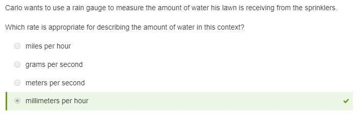 Carlo wants to use a rain gauge to measure the amount of water his lawn is receiving-example-1