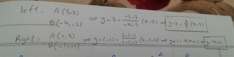 1. Write an equation in slope-intercept form of the line that passes through the given-example-2