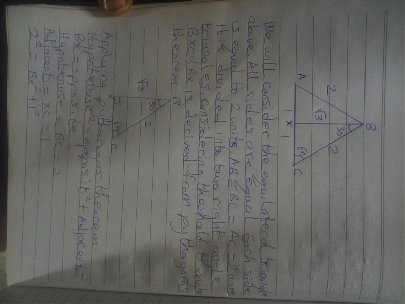 Find tan 30° A. (1)/(2) B.( √(3) )/(3) C.( √(2) )/(2) D.1 ​-example-1