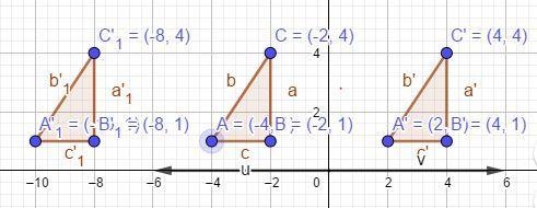 Translate Δ A B C 6 units horizontally. How are the values in the ordered pairs affected-example-1