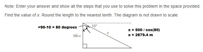 Find the value of x. Round the length to the nearest tenth. The diagram is not drawn-example-1