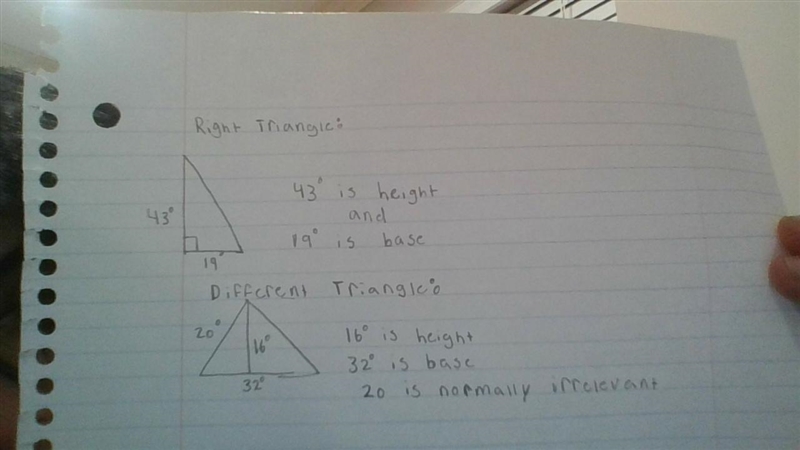 If I have a triangle with the measurements of 5ft, 16ft, and 8ft, which ones are the-example-1